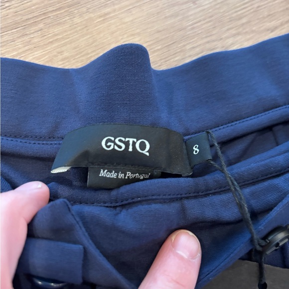 Gstq Side Stripe Wide Leg Pant Midnight Sz 8 NWT - Picture 8 of 11